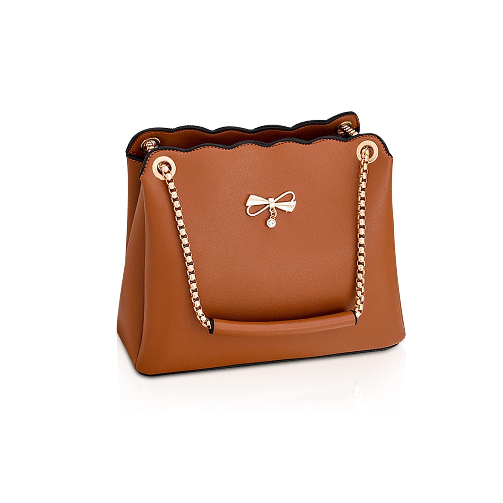 NICOLE & DORIS Women's PU Leather Crossbody Bag - Fashion Shoulder Bag with Chain for Daily Use & Travel
