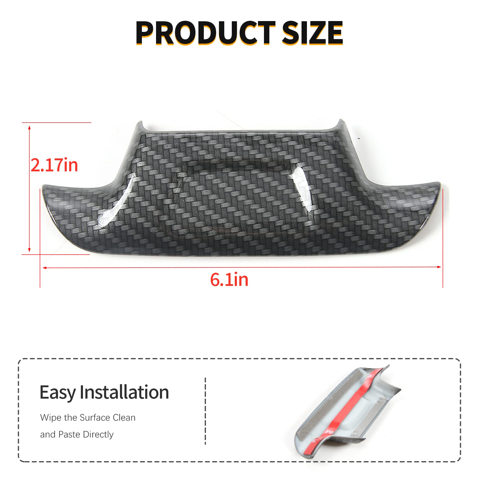 Carbon Fiber Steering Wheel Trim Cover for Chevrolet Camaro 2017-2022 | Interior Accessories Upgrade | Enhances Grip & Style for Sports Car Enthusiasts