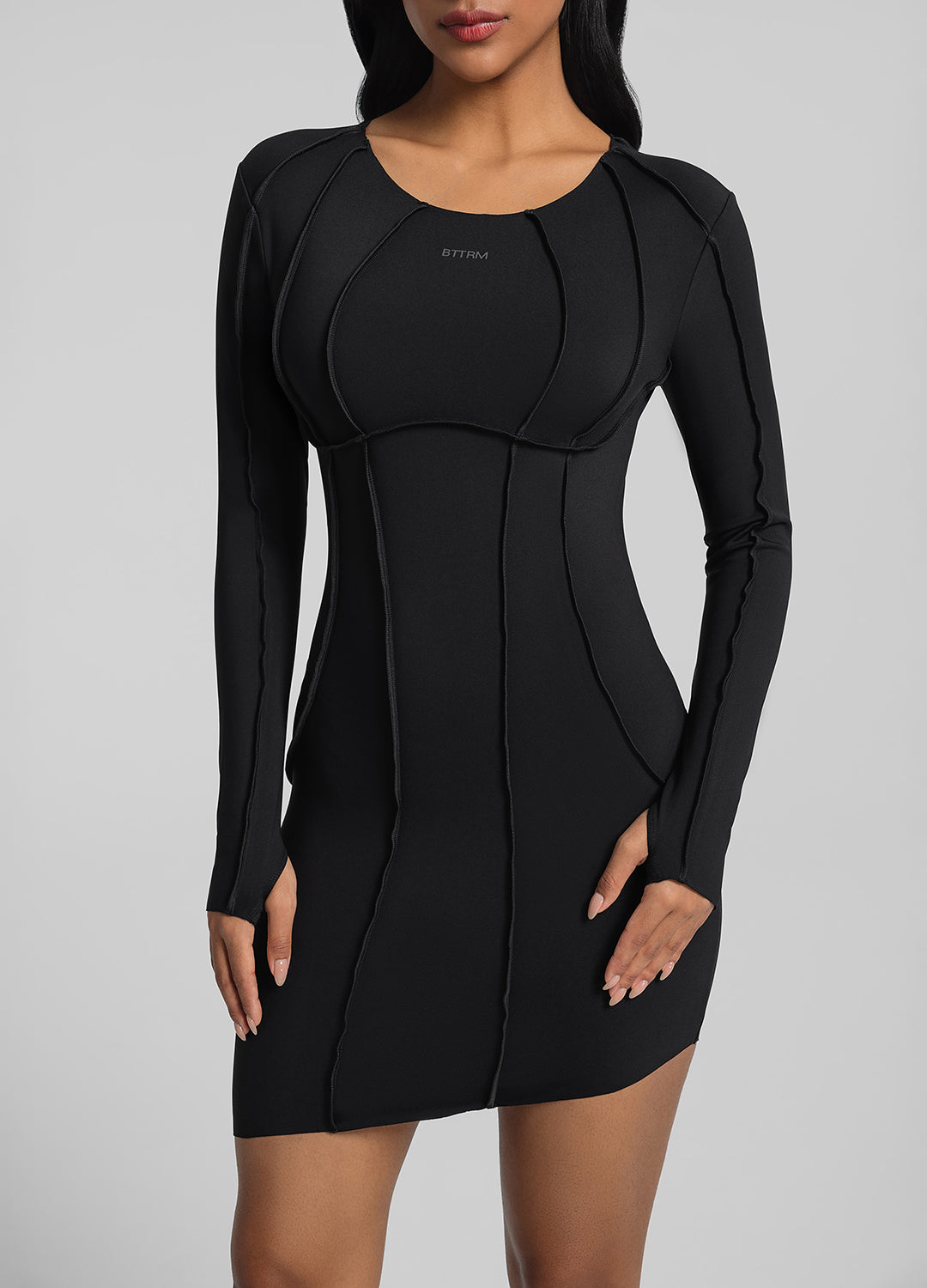Elegant Curved Stitching Mini Dress for Women - Sexy Bodycon Party Dress for Night Out, Date Night & Special Occasions