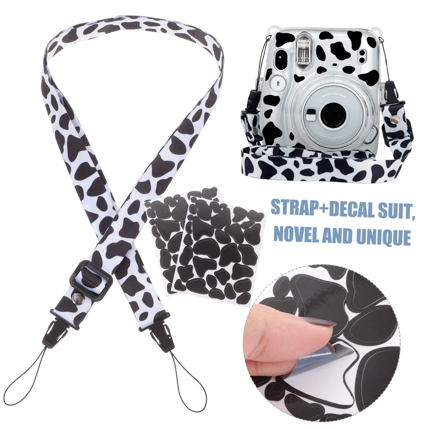 PartyKingdom Instant Camera Accessories Set - Universal Strap, Decorations & Film Stickers for Mini Polaroid Cameras | Perfect for Parties, Travel & Photo Booths