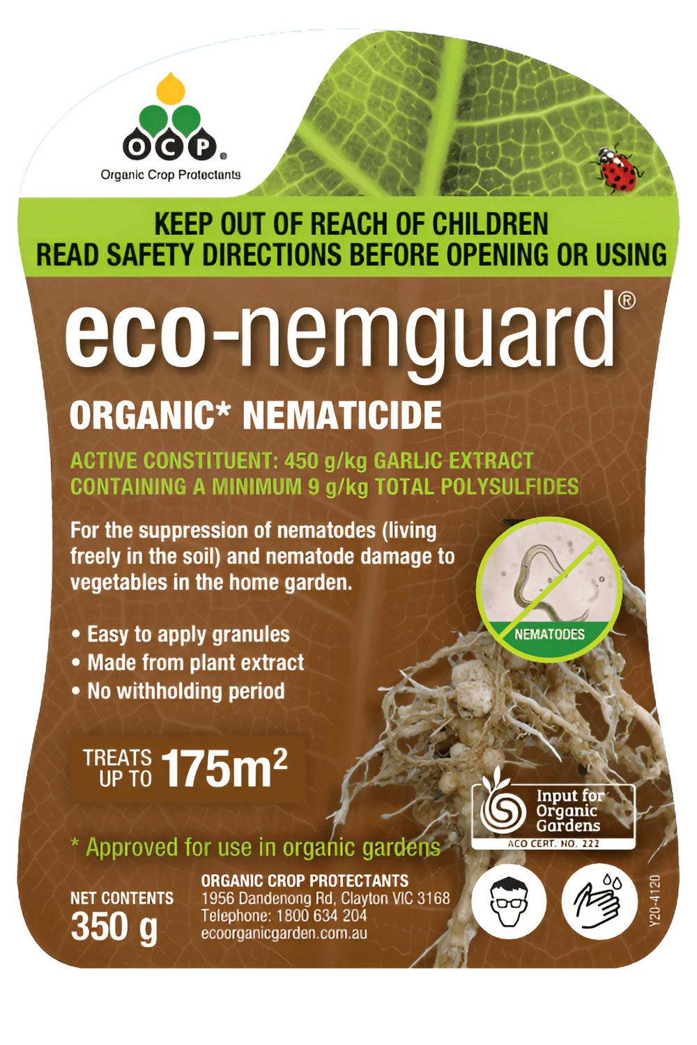 OCP eco nemguard 350g Organic Nematicide for Nematode Control & Healthy Roots - Protect Your Plants from Harmful Nematodes for Lush Gardens & Farms