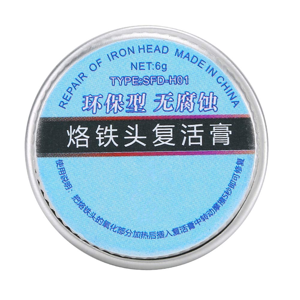 01 02 015 Electrical Iron Tip Solder Paste - 6g Portable Resurrection Cream for Oxide Solder Iron Head Repair | Easy to Use for Soldering, Electronics Repair & DIY Projects