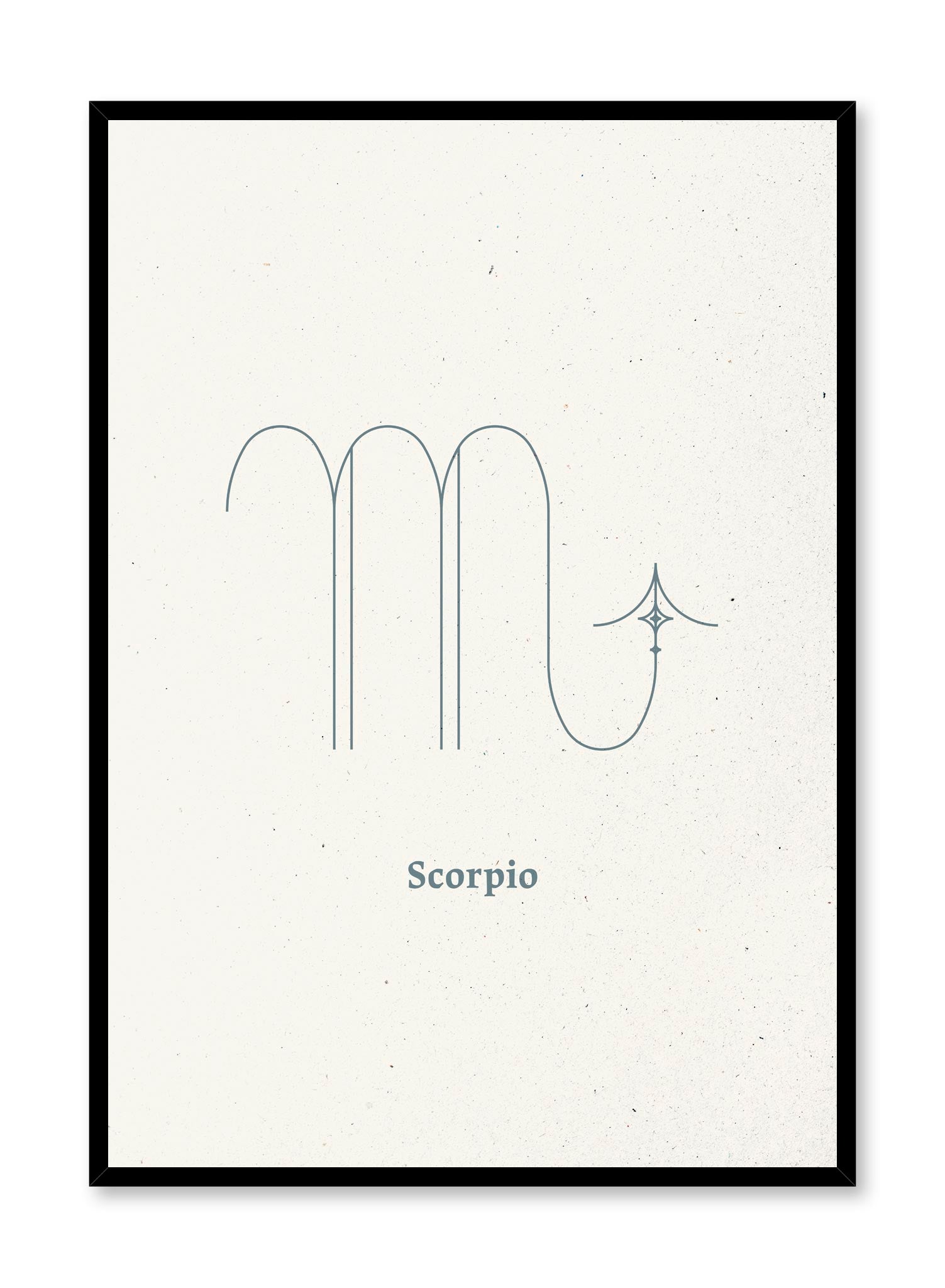 Minimal Scorpio Zodiac Poster - Elegant Astrology Wall Art for Home, Office & Gift Decor