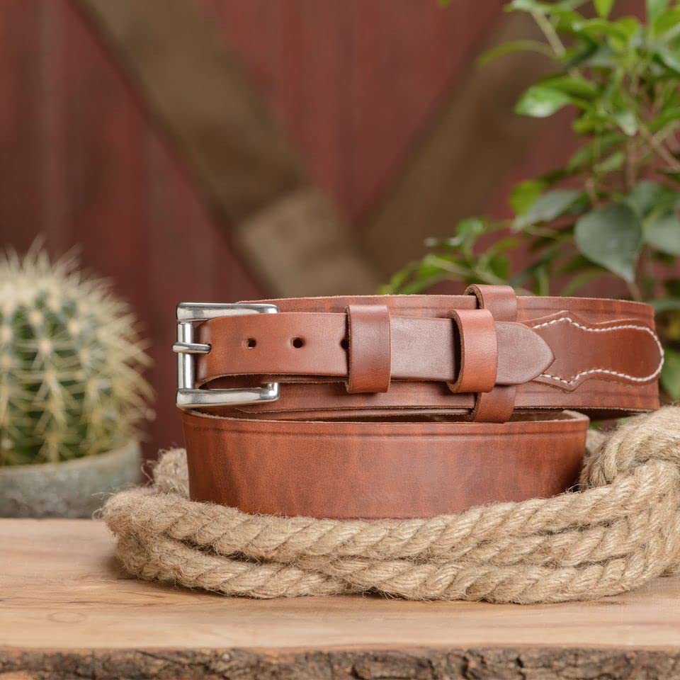 Premium Bullhide Leather Belt for Men - 1.75