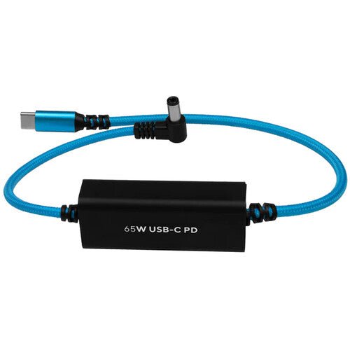 Kondor Blue DC to USB-C PD Cable for Canon R5 C/Sony FX3 (16-inch) - Fast Charging Power Delivery Cable for Mirrorless Cameras & Video Equipment