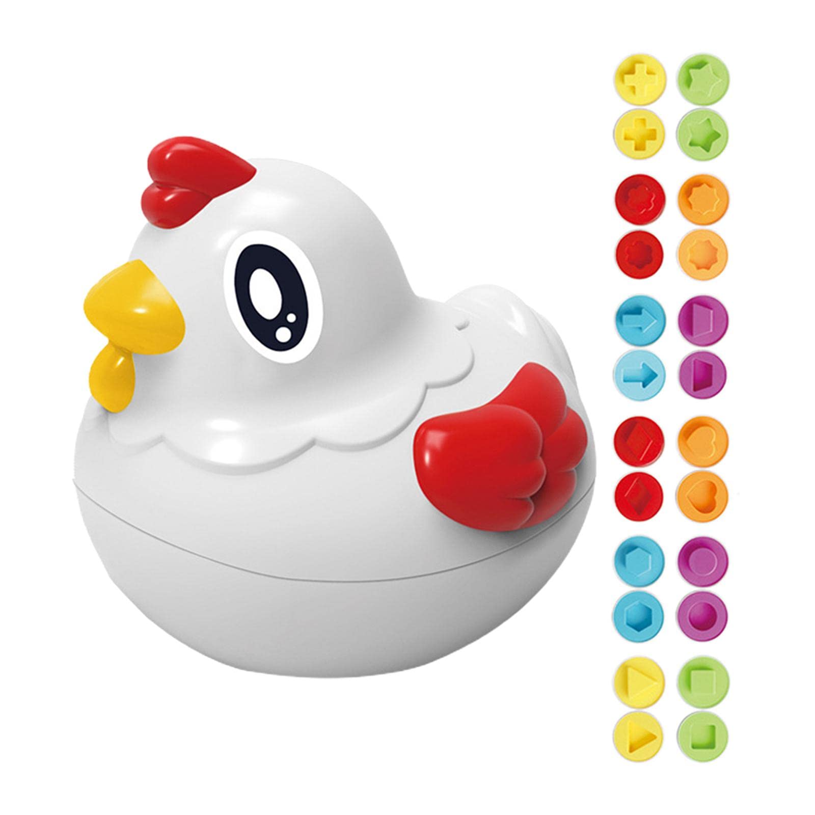 Montessori Egg Storage Hen Toy Set with 12 Matching Eggs - Educational Sorting & Learning Puzzle Game for Toddlers & Kids - Perfect for Early Childhood Development, Color Recognition & Fine Motor Skills Practice at Home or Preschool