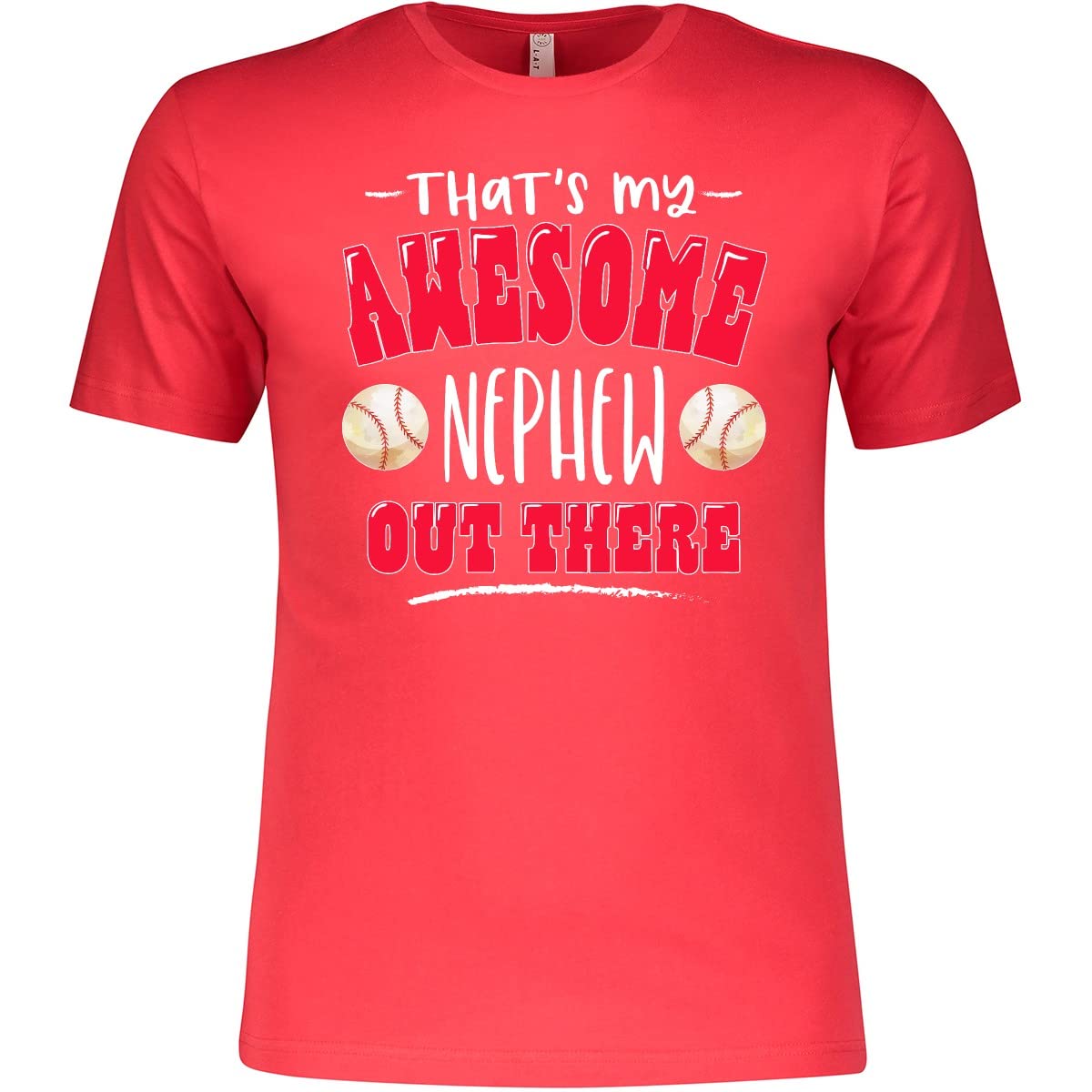 Inktastic That's My Awesome Nephew Baseball T-Shirt - Funny Uncle Gift for Baseball Games & Family Events