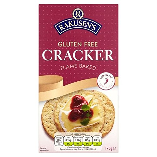 Rakusen's Gluten Free Crackers 175g - Crunchy Wheat-Free Snacks for Healthy Diet | Perfect for Celiac-Friendly Snacking, Parties & On-the-Go Lunchboxes