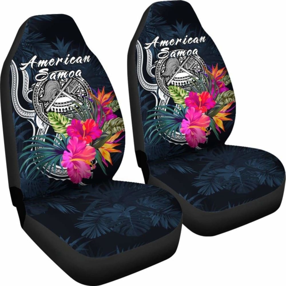 Premium American Samoa Polynesian Car Seat Covers - Tropical Flower Design 105905 | Waterproof & Durable for SUVs, Trucks & Sedans | Perfect for Beach Trips & Tropical Vacations