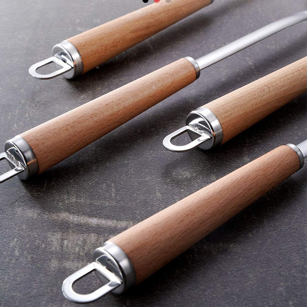 Premium Stainless Steel Kitchen Utensil Set - Non-Stick & Heat Resistant Cookware with Wooden Handle - 15-Piece Cooking Gadgets Tools Set - Perfect Gift for Home Chefs & Cooking Enthusiasts - Ideal for Baking, Frying, Sauteing & Everyday Meal Preparation