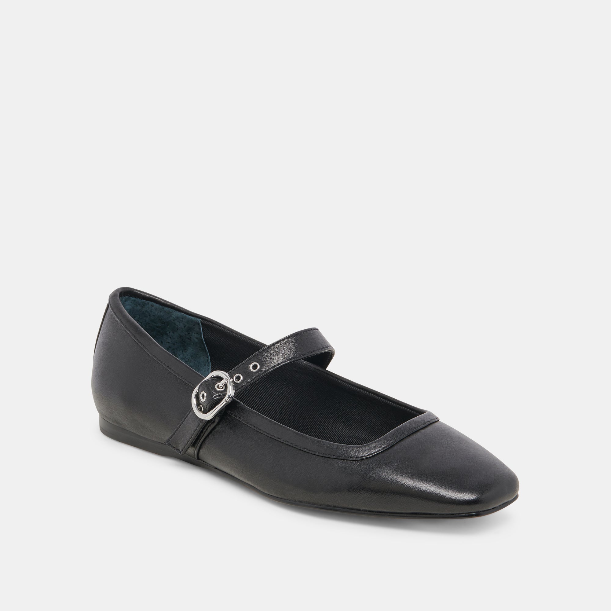 RODNI Women's Black Leather Ballet Flats - Comfortable & Stylish for Work, Travel & Casual Wear