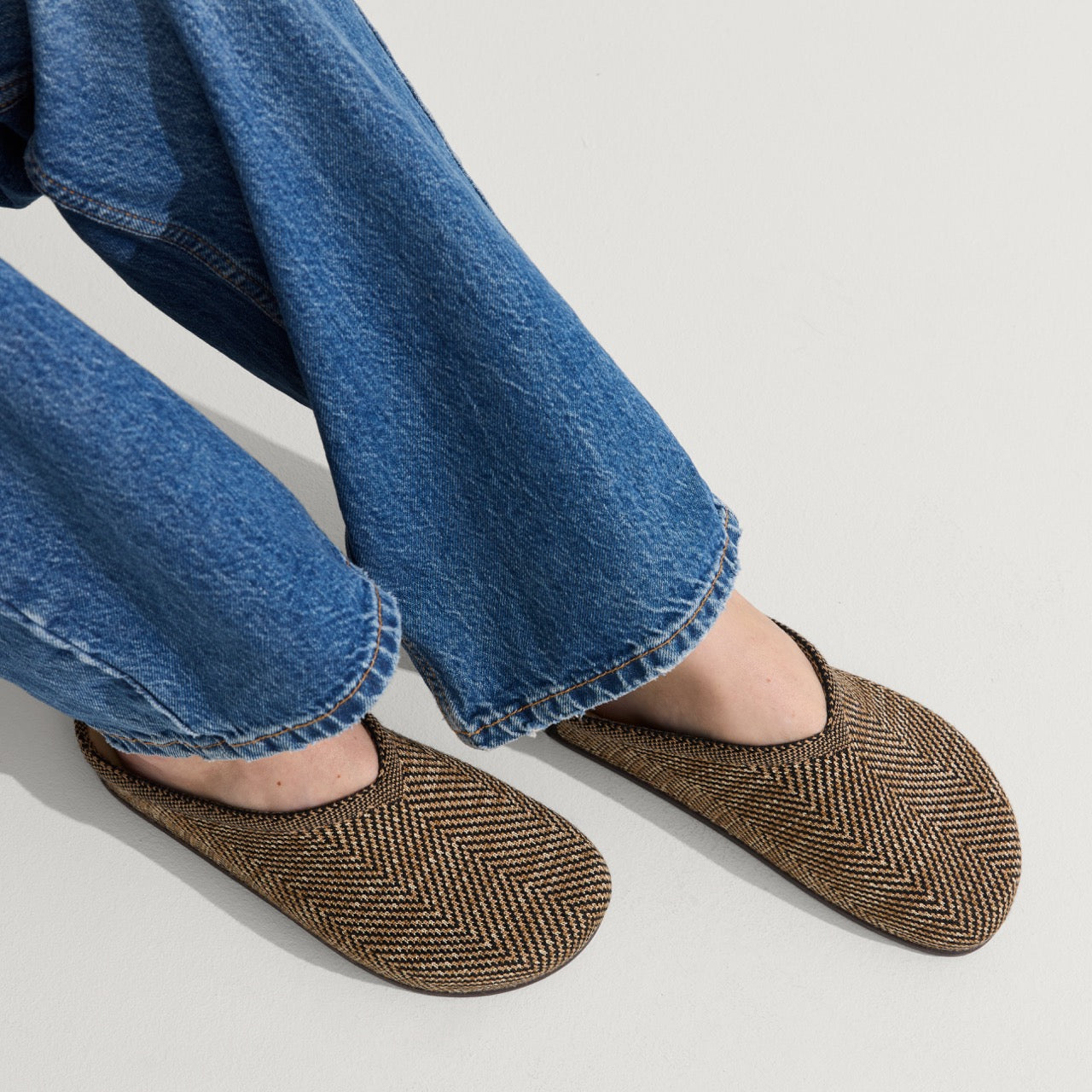 Comfortable Casual Clogs for Women - Spice Herringbone Pattern Slip-On Shoes | Perfect for Home, Garden, and Outdoor Relaxation