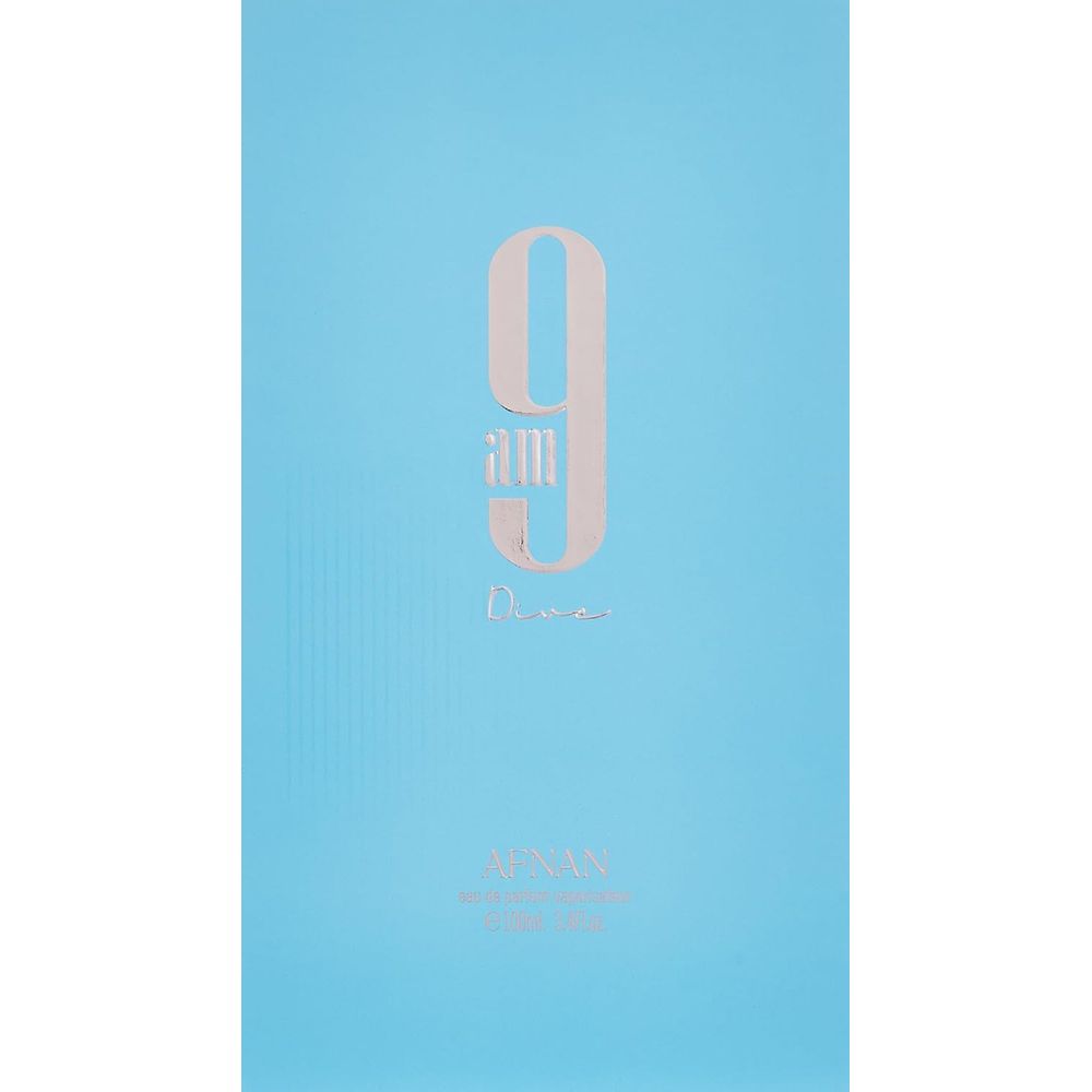 Afnan 9AM Dive Unisex Eau de Parfum Spray - 3.4 oz Fresh Citrus & Woody Fragrance for Men & Women | Perfect for Daily Wear, Office & Date Nights