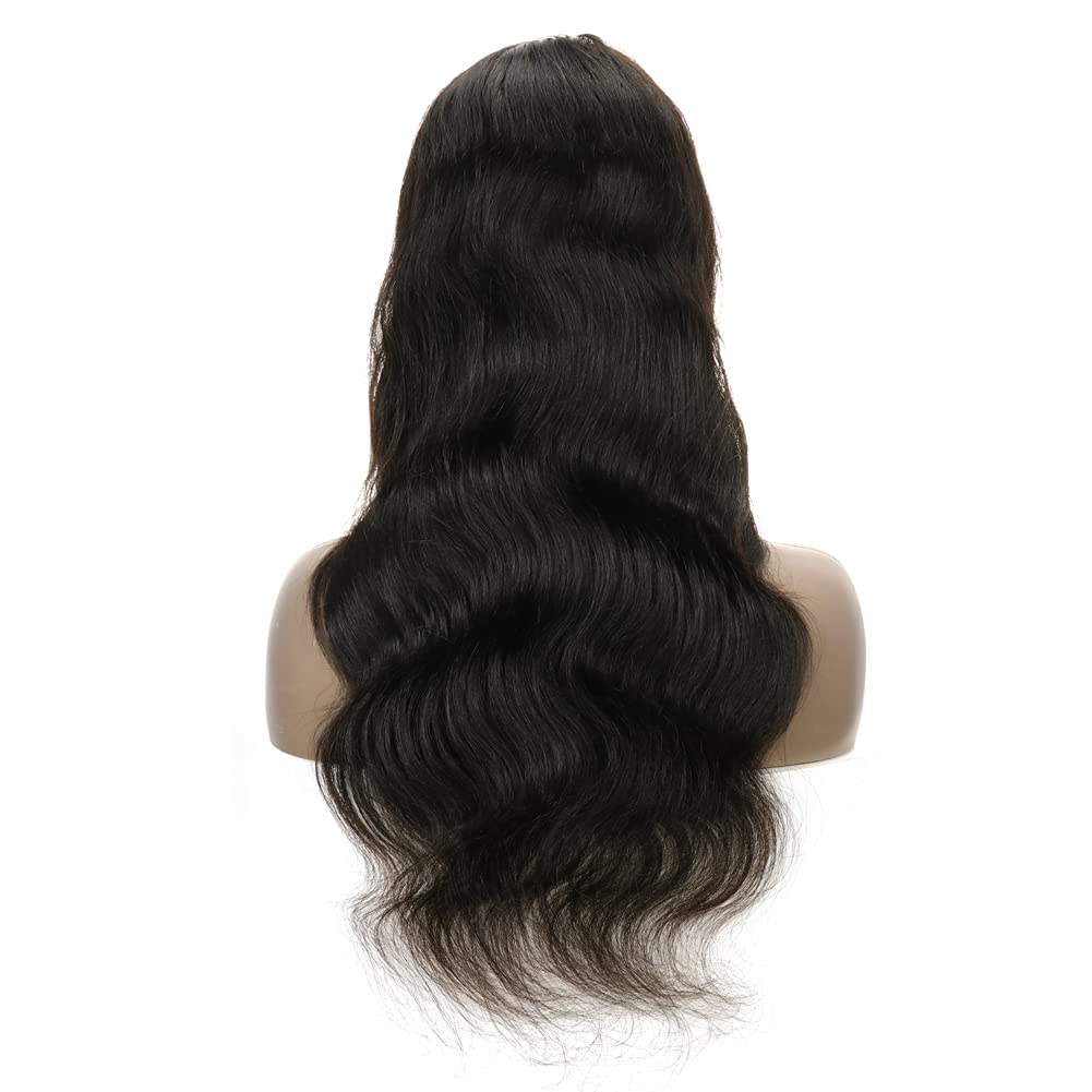 13x4 Lace Front Wigs Human Hair - Pre Plucked Body Wave Lace Frontal Wig with Baby Hair | 100% Brazilian Real Human Hair Wigs for Black Women | 150% Density Natural Color (20 Inch) | Perfect for Daily Wear, Cosplay & Special Occasions