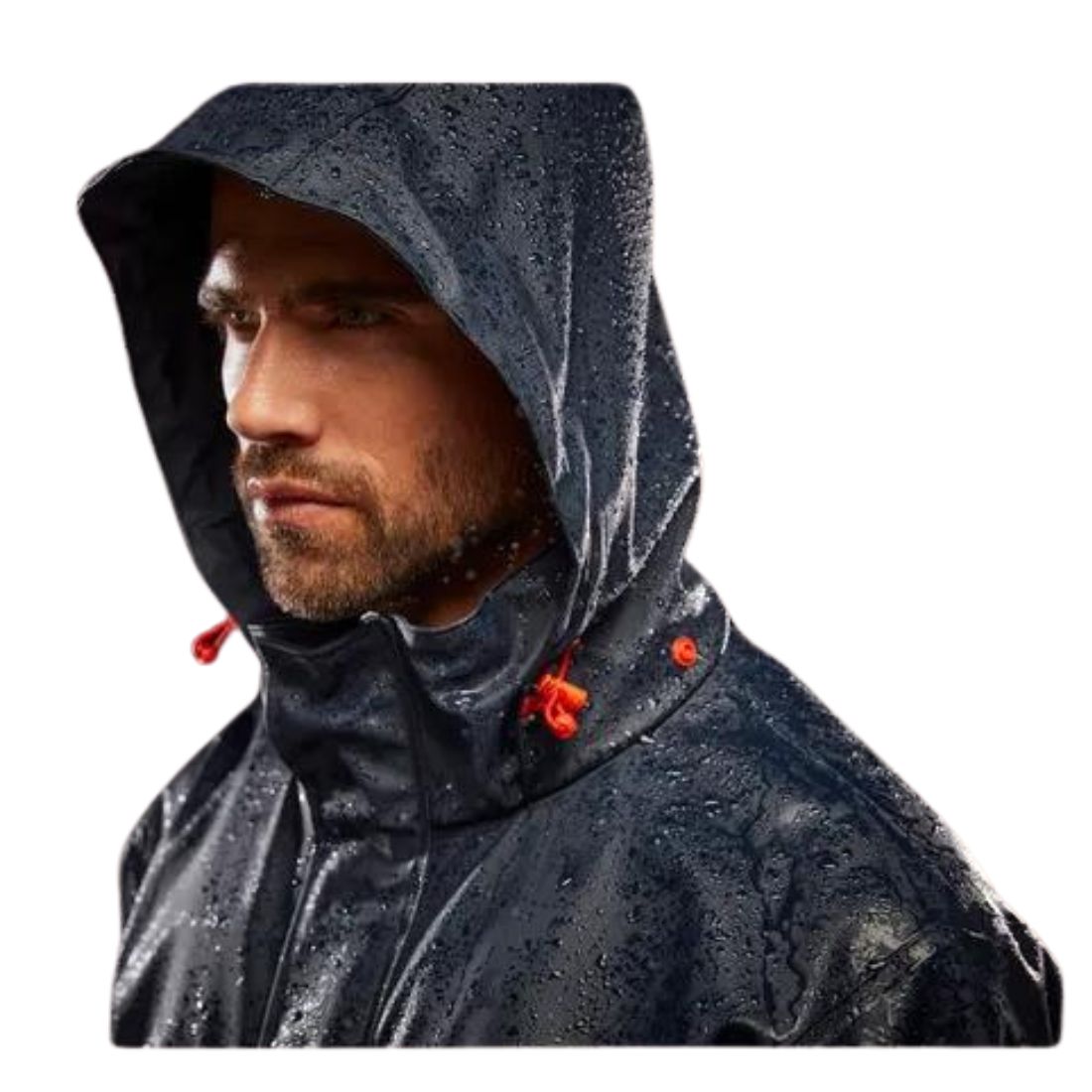Helly Hansen Men's Gale Waterproof Work Rain Jacket - Windproof Outdoor Shell for Construction & Hiking - Navy Blue (Model 70282)