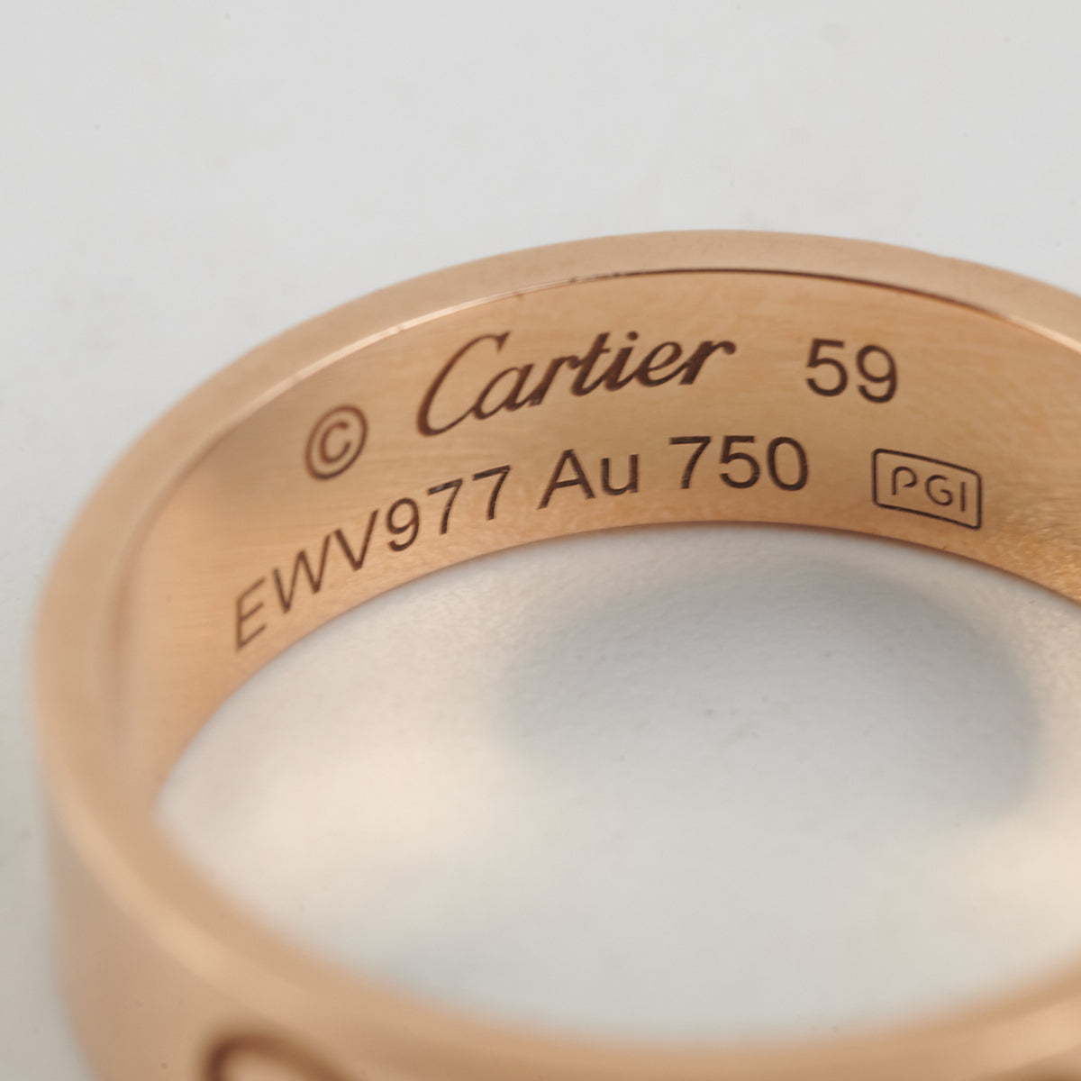Cartier Love Ring 18K Rose Gold Size 59 - Luxury Wedding Band for Women, Romantic Anniversary Gift for Her, Perfect for Proposals & Special Occasions