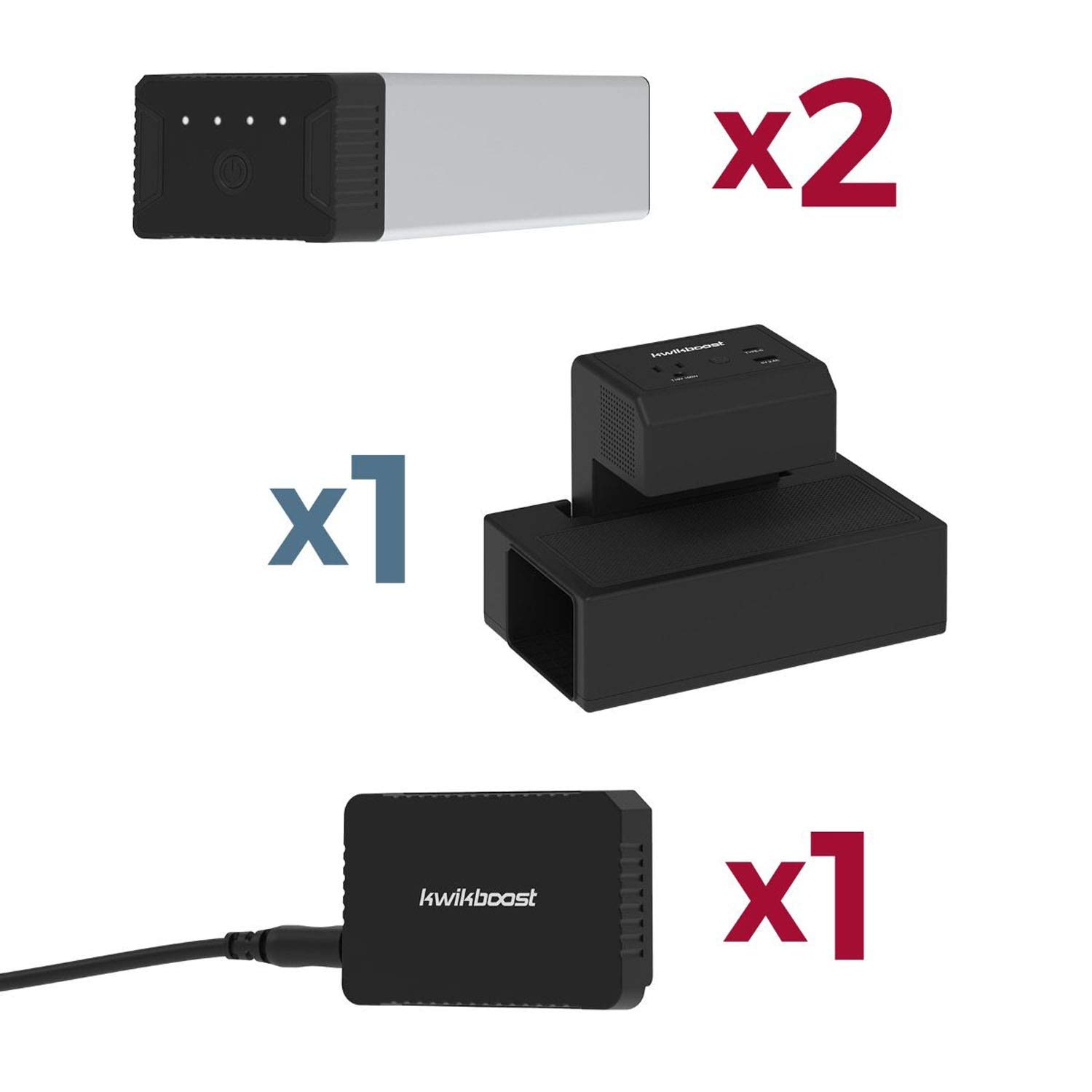 EdgePower – 2 Battery Kit – Portable Cordless Power Station with Clamp-On Charging | Emergency Backup & Mobile Power for Classrooms, Offices, Camping & Outdoor Activities (Starter Bundle)