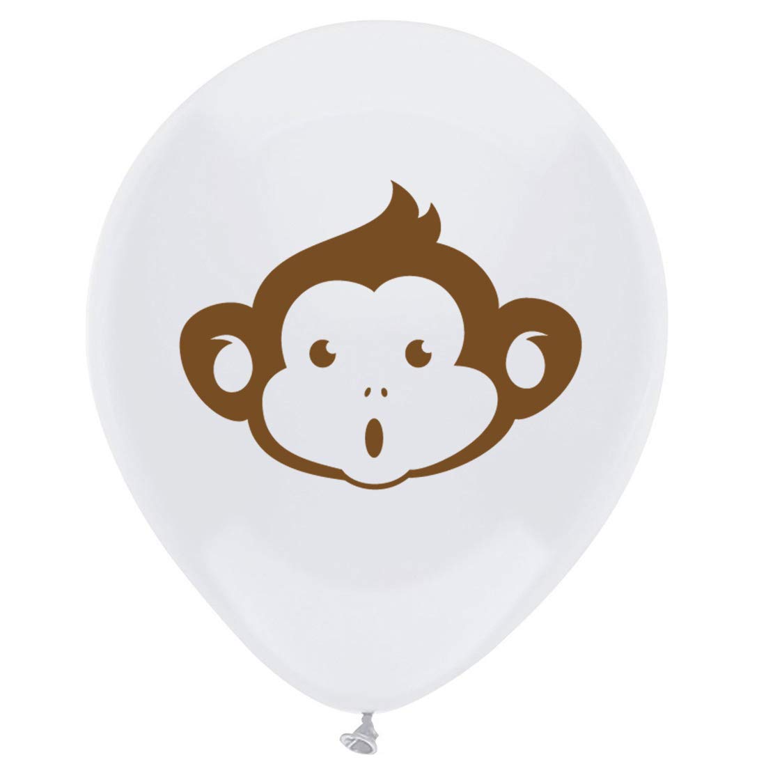16-Pack 12inch Monkey Latex Balloons - Jungle Animal Face Party Balloons for Birthday Decorations | Perfect for Jungle Theme Parties, Baby Showers & Zoo Events