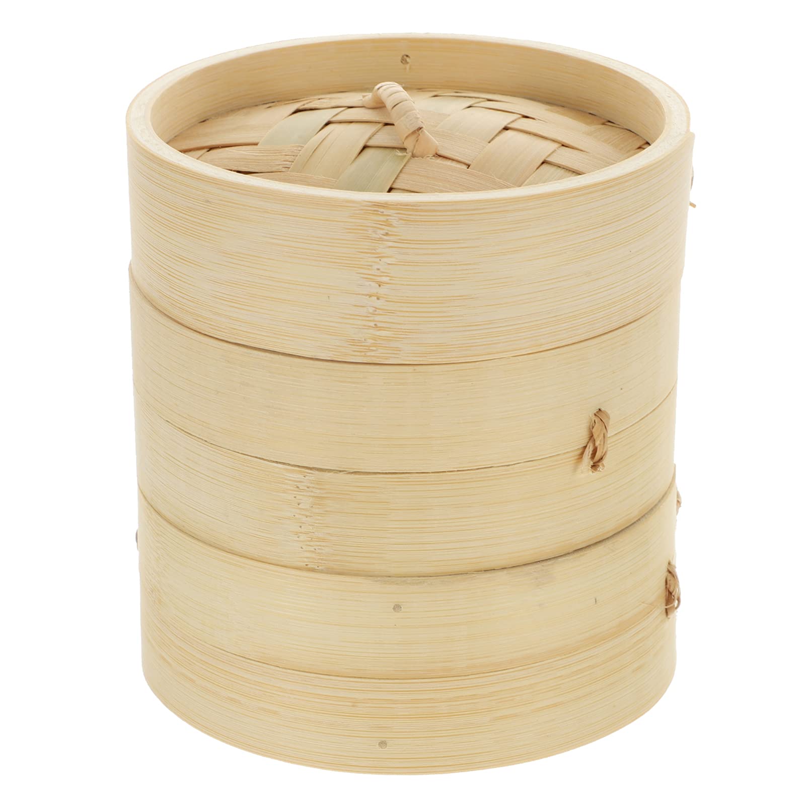 Premium Handmade Bamboo Steamer Basket with Lid - 10cm Cabilock Bamboo Dumpling Steamer for Dim Sum, Bao Buns, Vegetables, Meat & Fish | Perfect for Asian Cooking, Healthy Meal Prep & Restaurant-Style Presentation