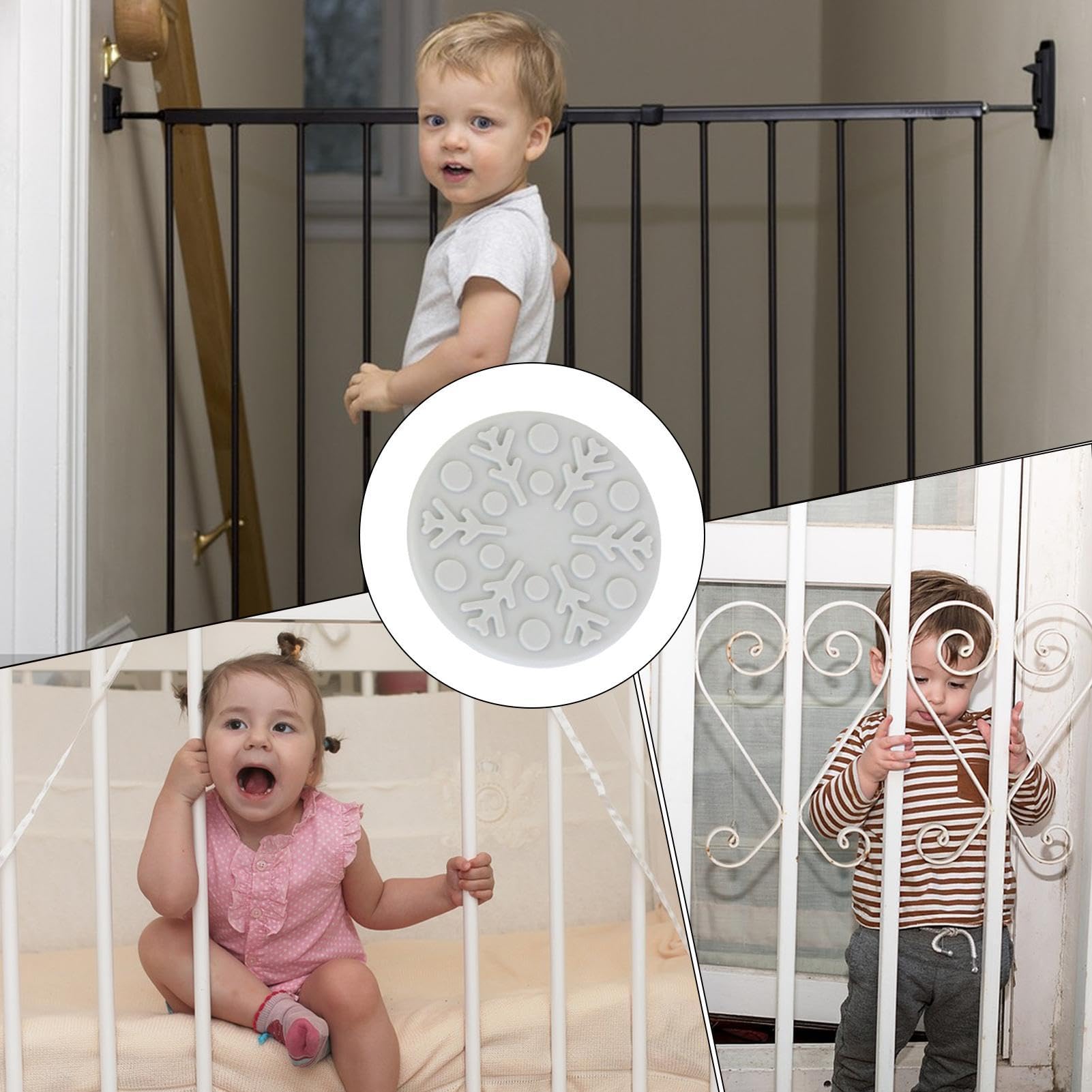 Baby Safety Gate Wall Cups & Guards - Heavy Duty Wall Protector Bumpers Kit for Stairs, Doorways - Child Proof & Pet Friendly Home Security Accessories - Perfect for Toddlers, Crawling Babies & Small Dogs