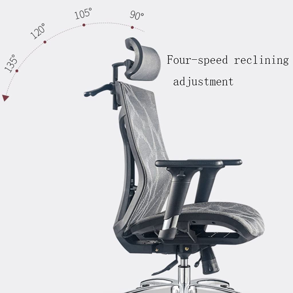 Ergonomic Office Chair - Adjustable Swivel Computer Desk Chair with Lumbar Support for Home & Gaming, Black - Perfect for Long Hours of Work, Study, and Comfortable Gaming Sessions