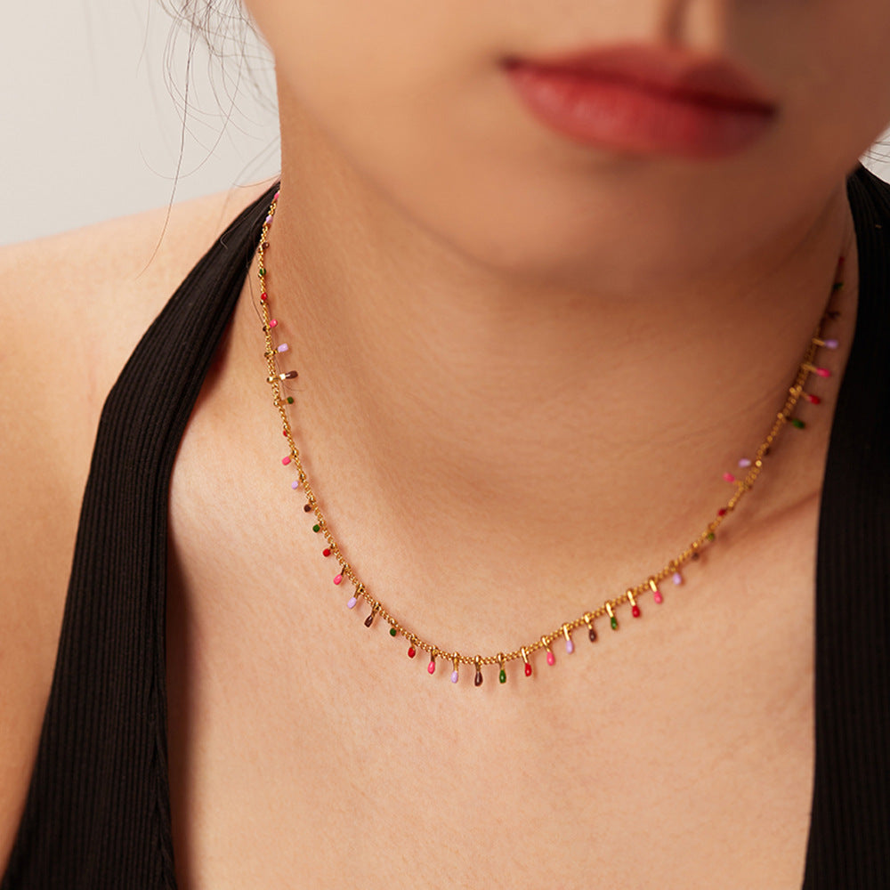 Stylish Titanium Multi-Strand Beaded Necklace for Women | HN3042 | Elegant Layered Jewelry for Parties, Weddings & Everyday Wear