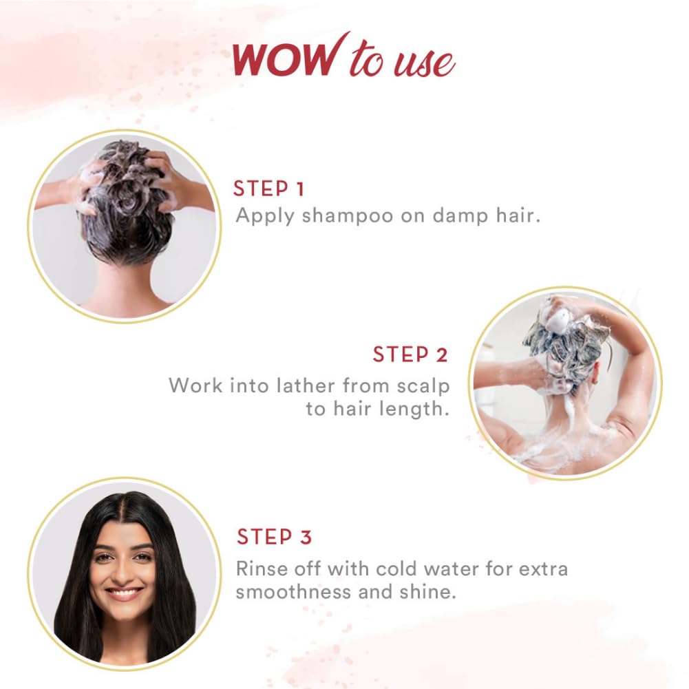 WOW Skin Science Apple Cider Vinegar Shampoo with DHT Blockers - Natural Detox & Buildup Removal for Hair Growth | Sulfate-Free Formula for Men & Women (300ml) | Perfect for Daily Use & Scalp Care
