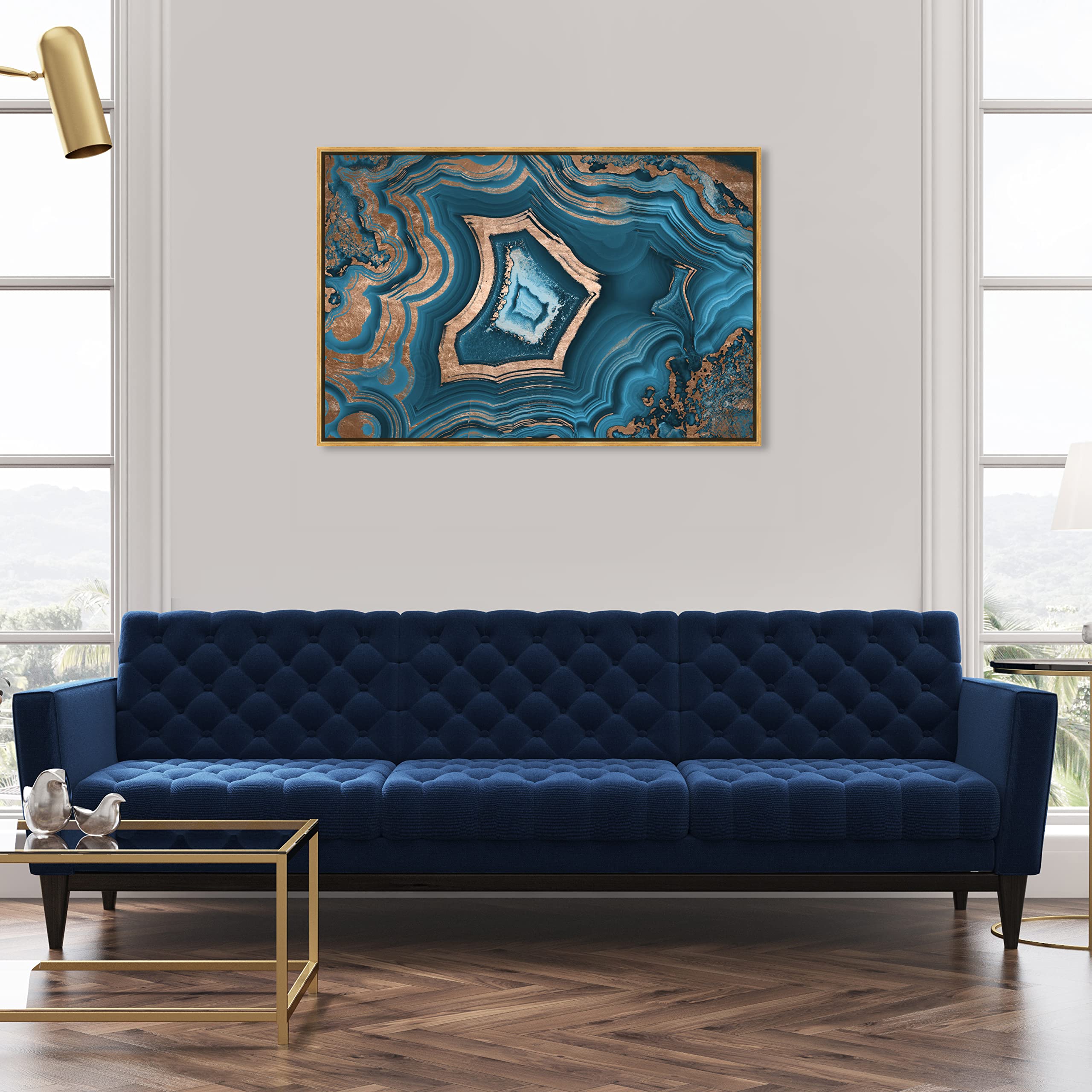 Oliver Gal Dreaming about You Geode Framed Abstract Wall Art - 45