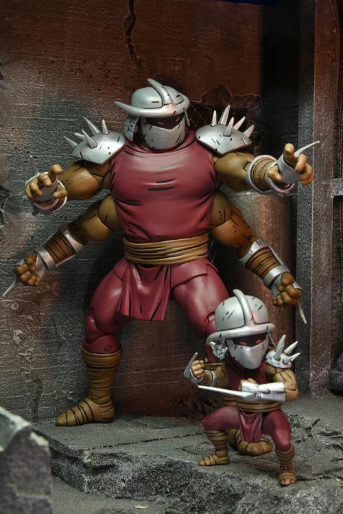 Teenage Mutant Ninja Turtles Deluxe Shredder Clone & Mini Shredder Action Figure Set - Mirage Comics Collectible TMNT Toys for Kids & Adults - Perfect for Display, Play & Comic Book Collections