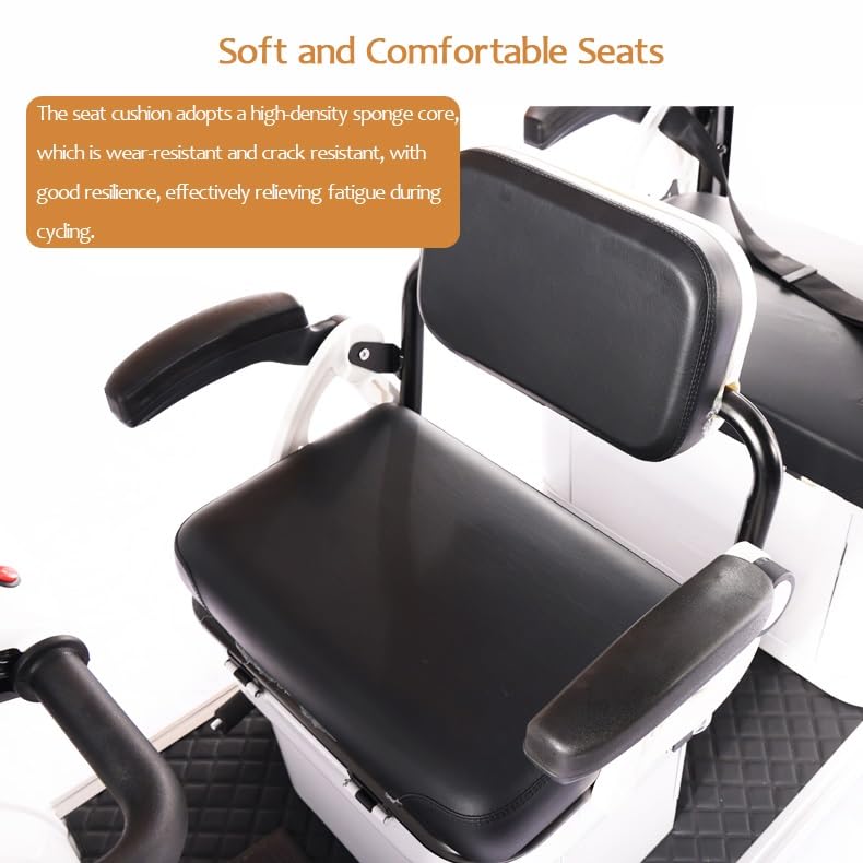 4-Passenger Electric Golf Cart & Scooter - Long Battery Life Mobility Scooter with Triple Storage | Ideal for Seniors, Adults & School Campuses | Perfect for Golf Courses, Retirement Communities & Campus Transportation