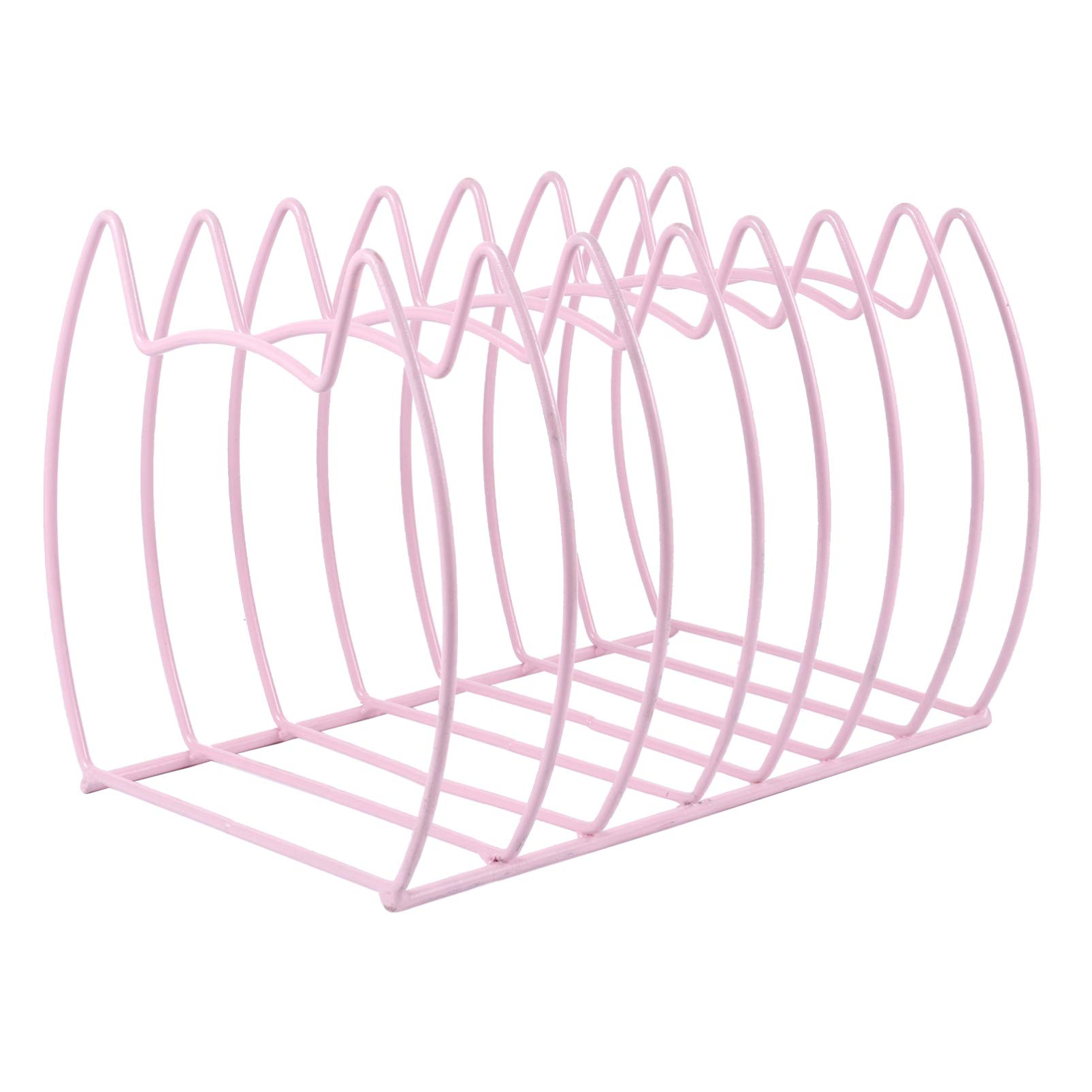 KUNOVO Metal Magazine Holder & File Organizer - Desktop File Sorter for Home Office, Cat-Shaped Storage for Documents, Folders, and Magazines (Pink) - Perfect for Office Organization and Home Decor