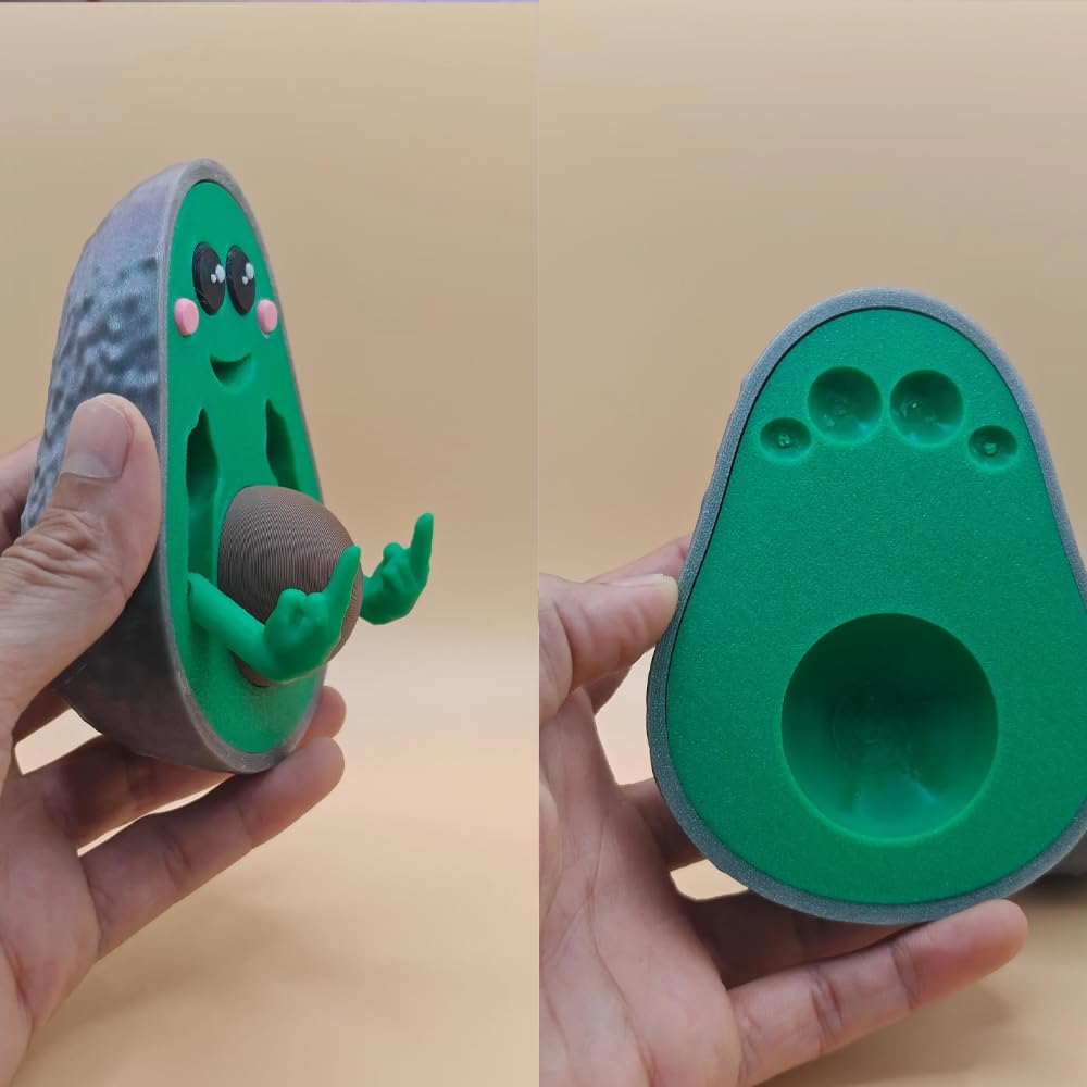 3D Printed Bad Avocado Middle Finger Statue - Funny FCK-You-Cado Desk Decor - Novelty Gag Gift for Home Office & Prank Scenes (#1) - Perfect for Pranksters, Office Humor & Unique Home Decor