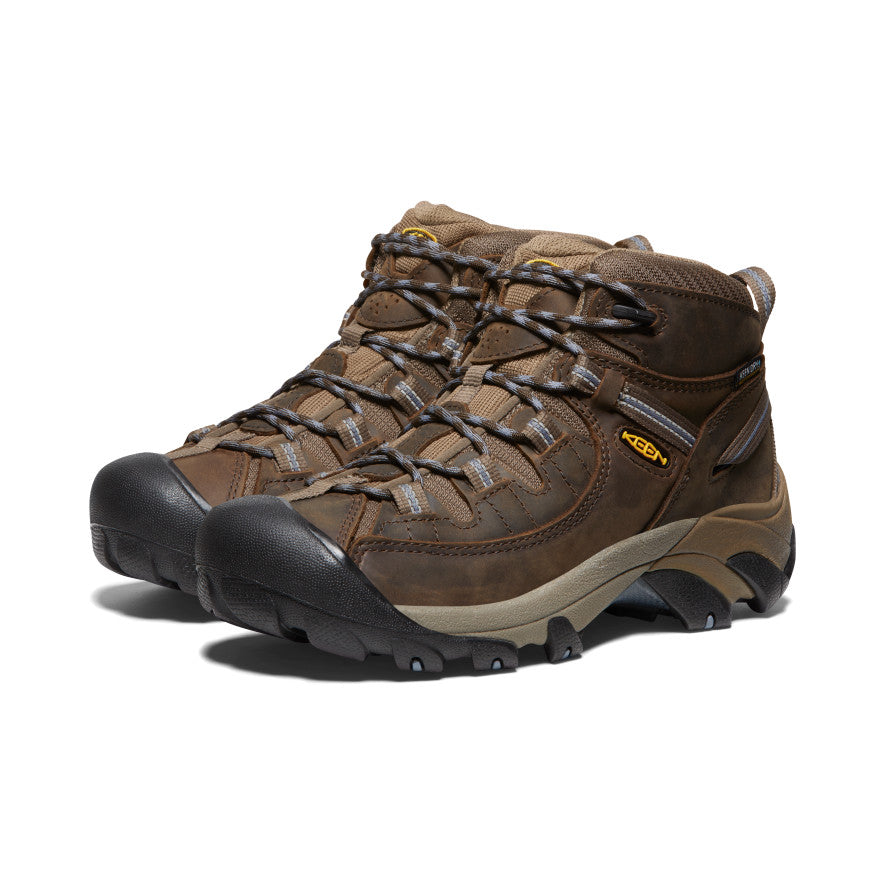 Women's KEEN Targhee II Waterproof Hiking Boots - Slate Black/Flint Stone | Mid-Cut Ankle Support | Non-Slip Traction | Outdoor Adventure, Trail Walking & Camping Footwear