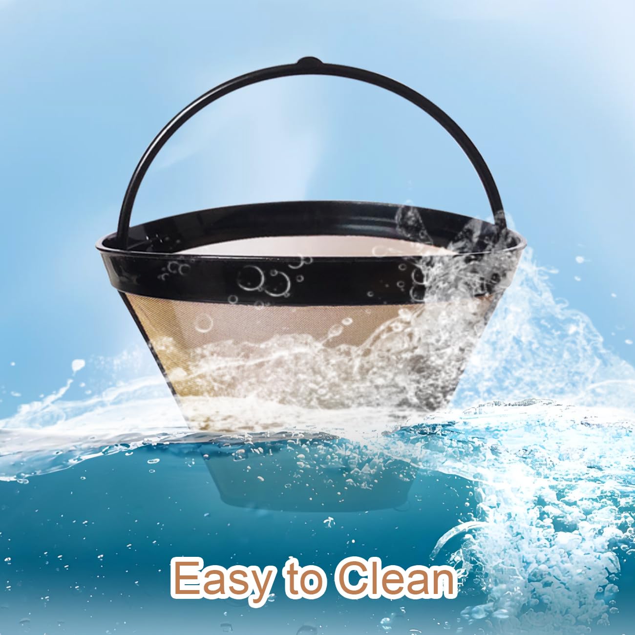 2Pcs Reusable No.4 Coffee Filters for Ninja & Cuisinart - Eco-Friendly Brewing at Home