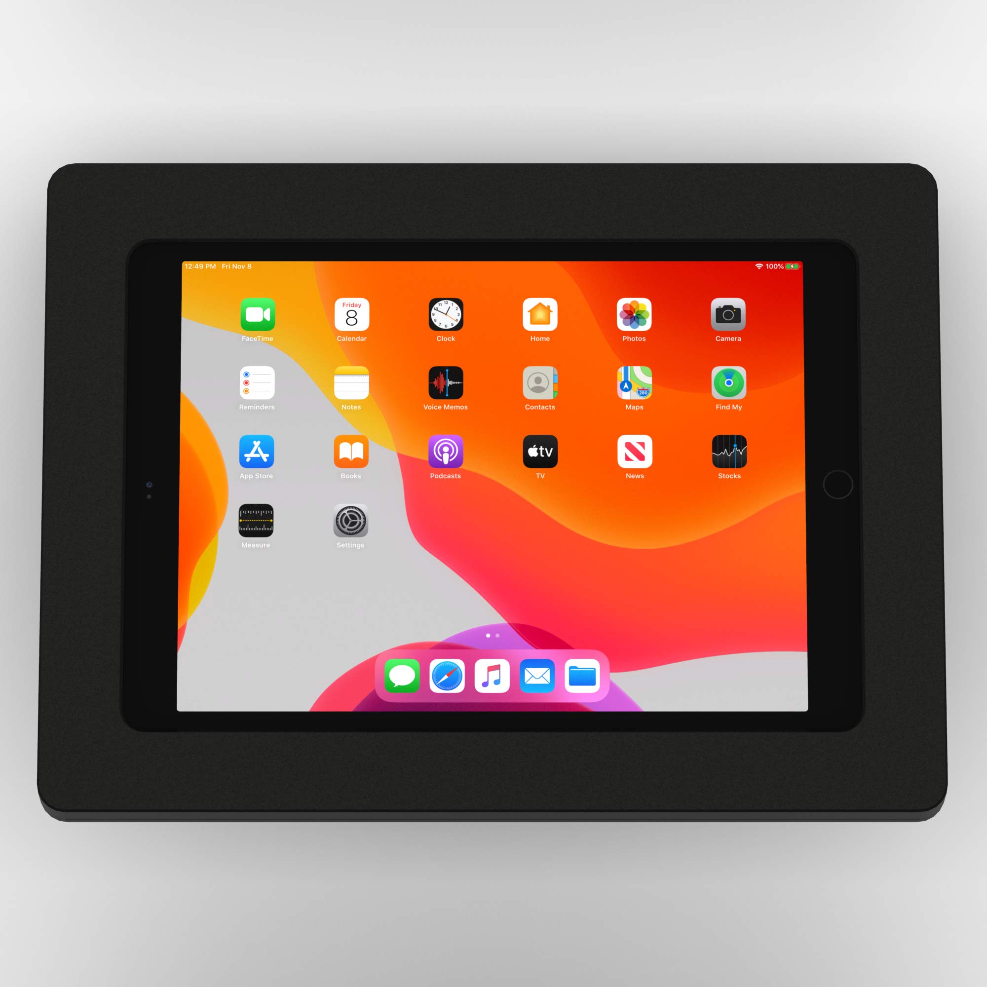 VidaMount Black Exposed Rear Camera Enclosure & 15° Fixed Tilt Wall Mount Bundle - Compatible with iPad 10.2