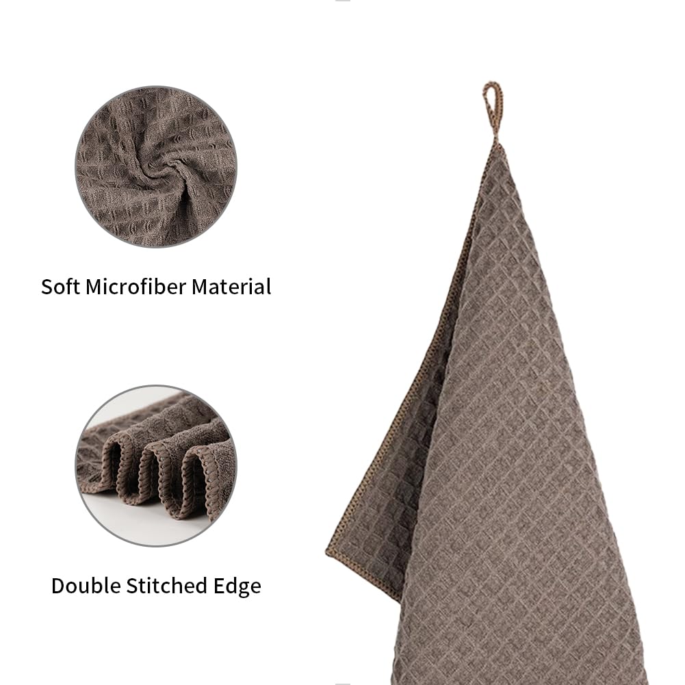 **Barista Microfiber Cleaning Cloths 4-Pack – Premium Waffle Weave Towels for Espresso Machines, Steam Wands, Countertops & Kitchen (12