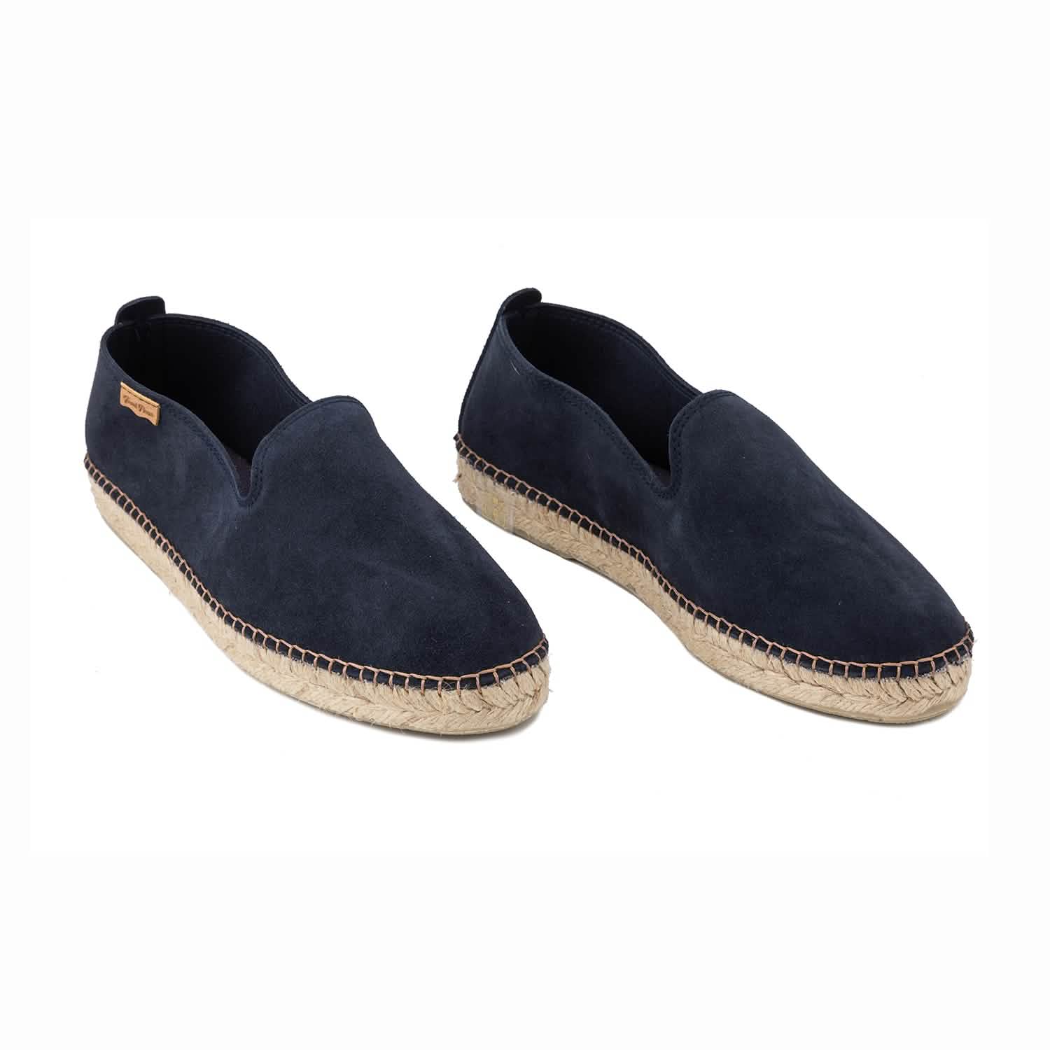 Men's Plain Suede Leather Espadrilles - Comfortable Casual Summer Shoes for Beach, Walking & Outdoor Activities