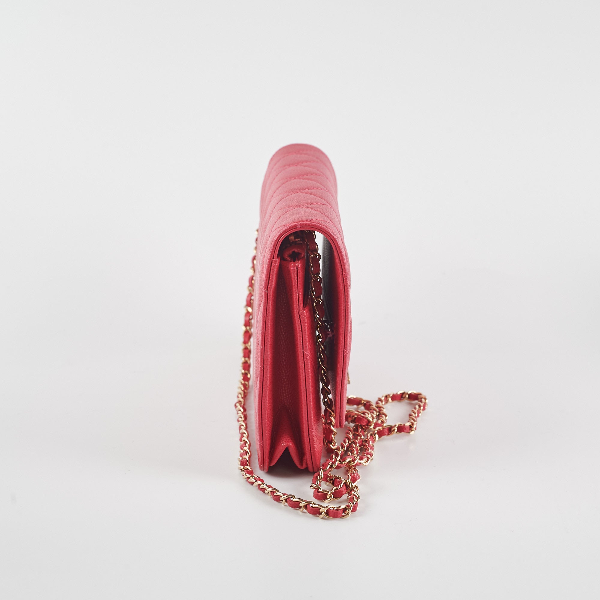Chanel Caviar Leather Wallet on Chain - Pink Crossbody Bag for Women | Luxury Designer WOC for Evening Out & Special Occasions