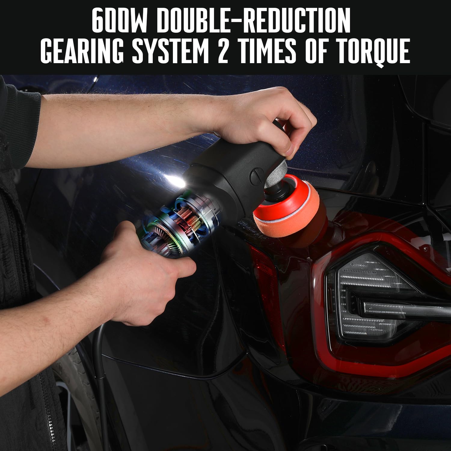 600W Mini Buffer Polisher Kit - 33Pcs Car Waxing & Polishing Machine with 1