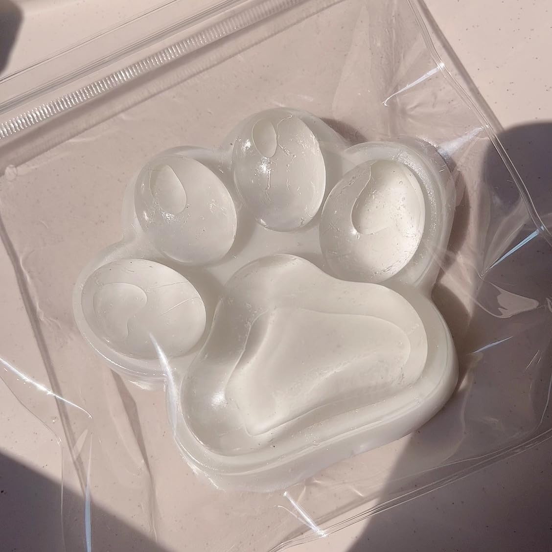 Soft Large Cat Paw Squishy Toy - Clear Squeeze Stress Relief Fidget Toy for Adults & Kids, Ultra Soft High Resilience Pinch Toy for Anxiety Relief, Perfect for Home, Office, and Travel Use