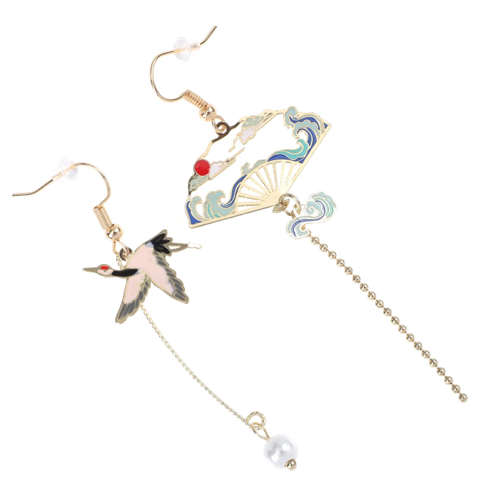 Asymmetrical Tassel Drop Earrings for Women - Chinese Ethnic Retro Style Dangle Earrings, 1 Pair (8.5x3cm) - Perfect for Boho Fashion, Date Night & Special Occasions