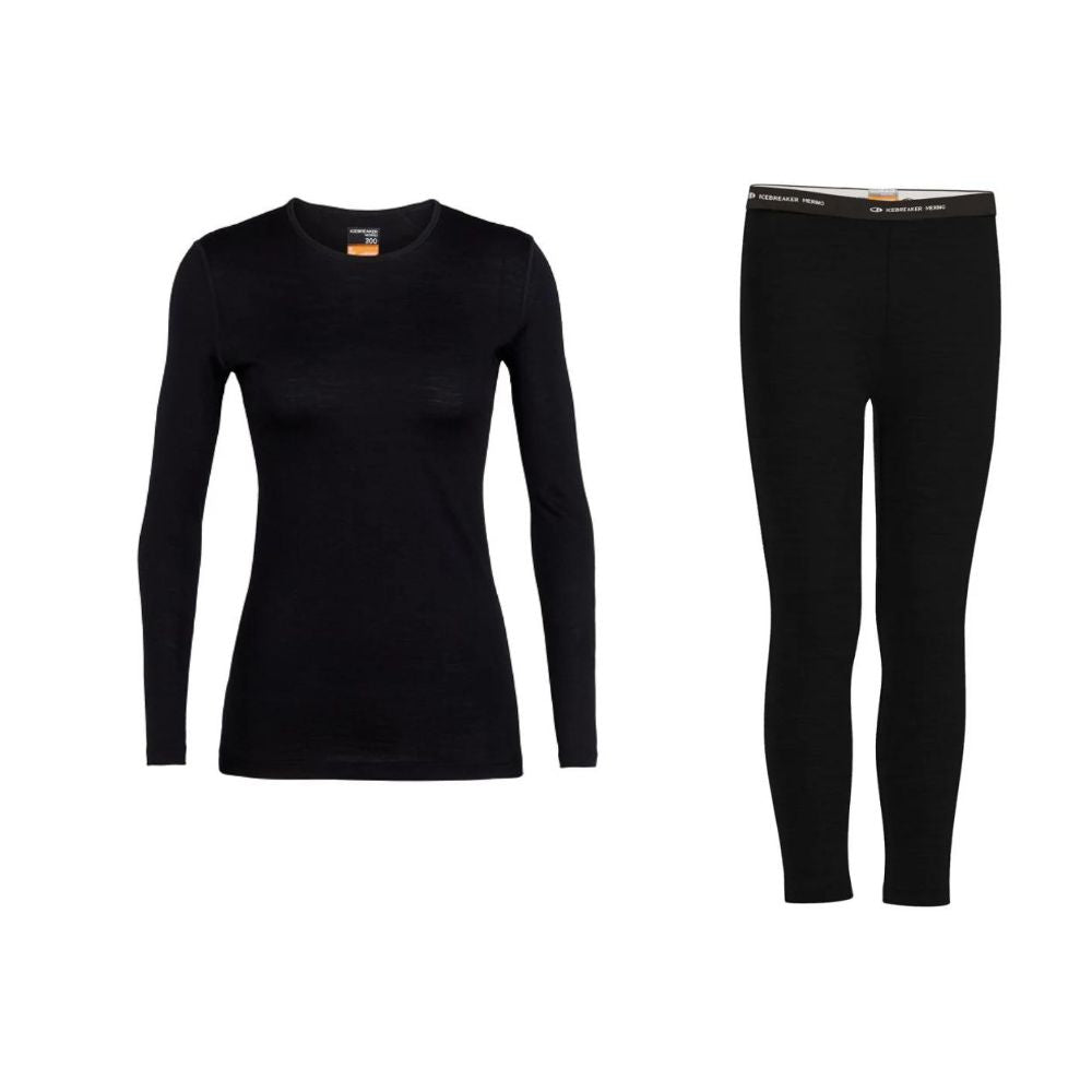 Icebreaker 200 Oasis Kids Merino Wool Thermal Top & Leggings Set - Warm Winter Base Layer for Outdoor Activities, Skiing, and Cold Weather Adventures