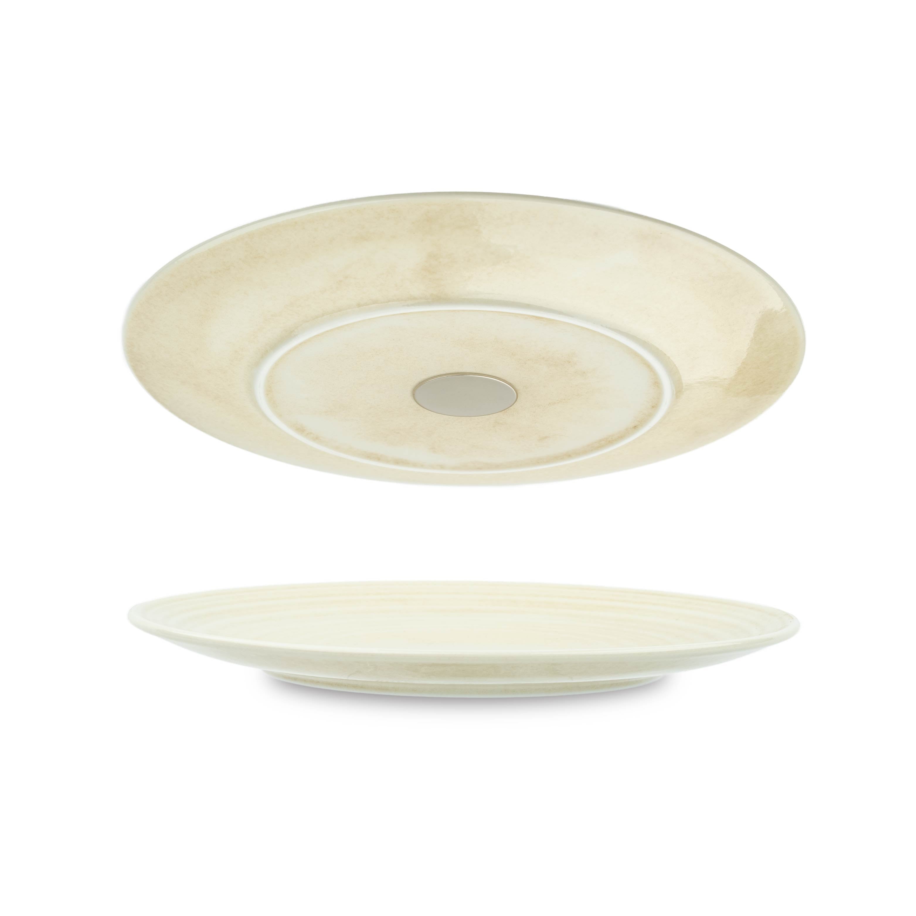 Premium Porcelain Dinner Plate with Magnetic Base - 23 cm (9 inches) - Elegant Dining & Kitchen Decor for Home, Restaurants, and Events