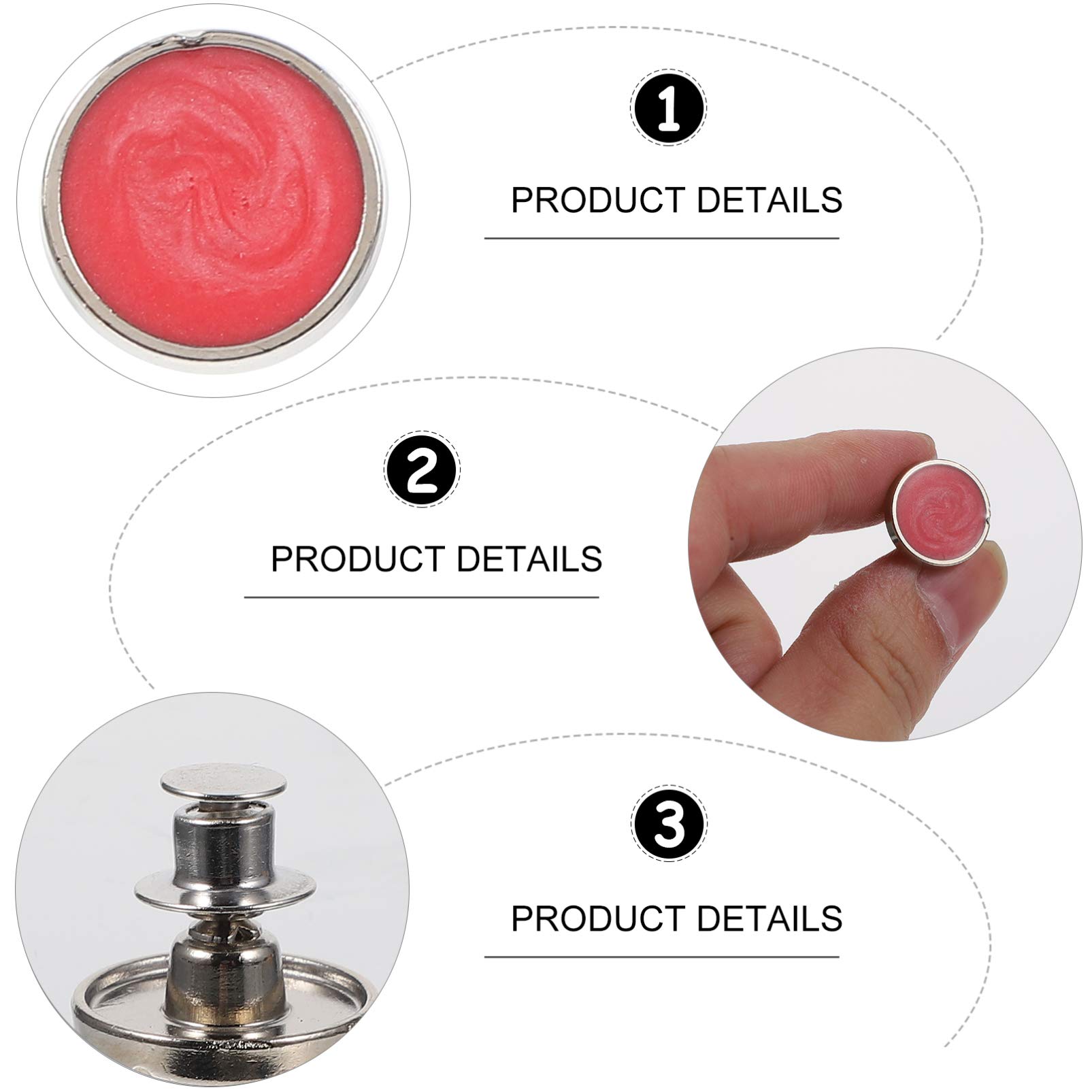 5-Pack Metal Jeans Buttons for DIY Pants & Waistband Repair - Durable Denim Button Replacement for Jeans, Pants & Garments - Perfect for Tailoring, Costume Design & Clothing Accessories