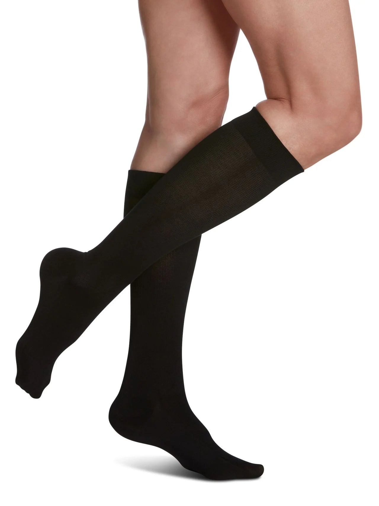 Sigvaris Style Sea Island Cotton Calf 20-30 mmHg Men's Closed Toe Compression Socks - Ideal for Travel, Sports & Varicose Vein Relief