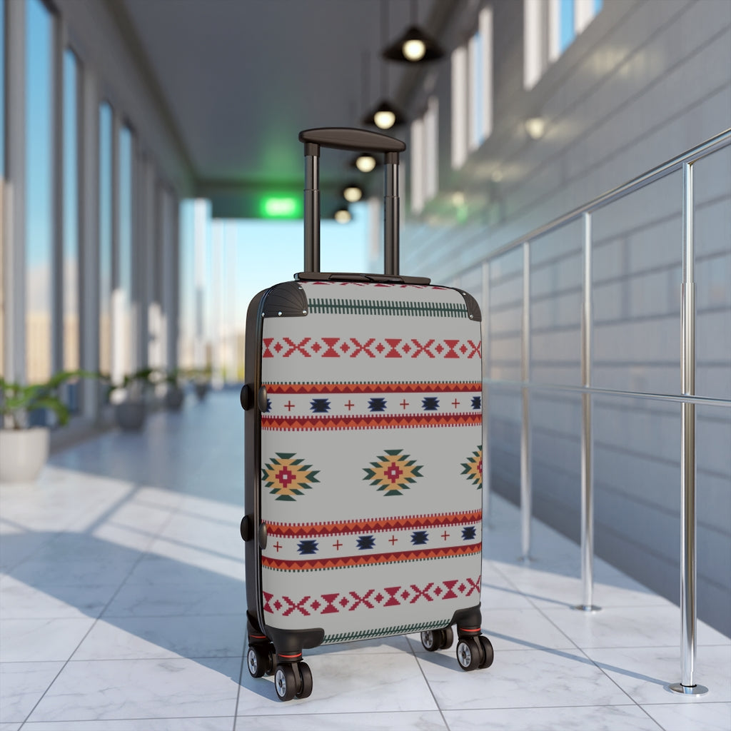 Gray Sahara Cabin Suitcase - Lightweight Carry On Luggage with Spinner Wheels for Air Travel & Weekend Getaways