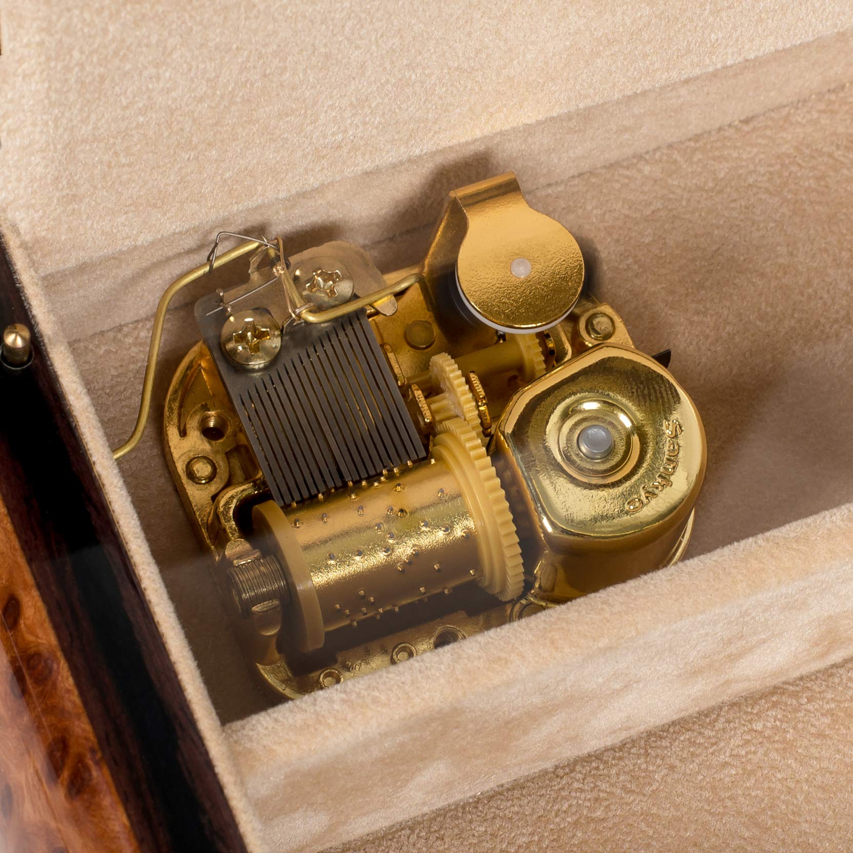 Italian Floral Music Jewelry Box - Custom Tune for Gifts & Decor