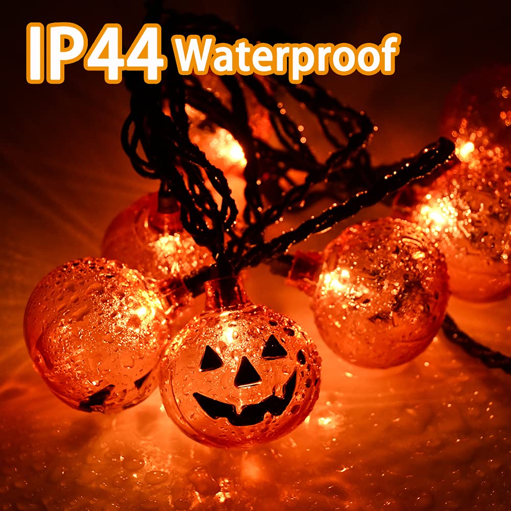 8.5FT LED String Lights with 14 Bulbs - Waterproof Outdoor Halloween Lights for Pumpkin Decor, Haunted House, Carnival & Masquerade Party | Perfect for Patio, Garden, Yard & Indoor Decorations
