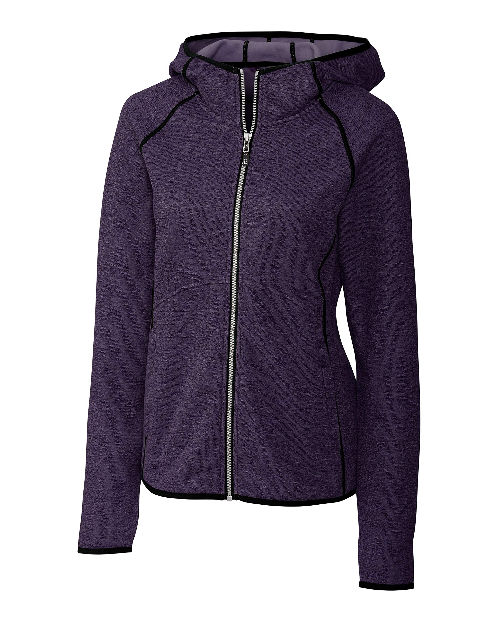Cutter & Buck Women's Rainier Waterproof Jacket - Lightweight Windproof Raincoat for Hiking, Running & Outdoor Activities