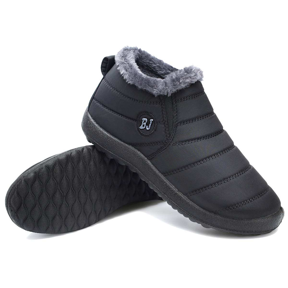 Scurtain Women's & Men's Non-Slip Snow Boots - Winter Fur Ankle Booties for Couples | Warm Waterproof Outdoor Shoes for Snow Hiking & Daily Winter Wear